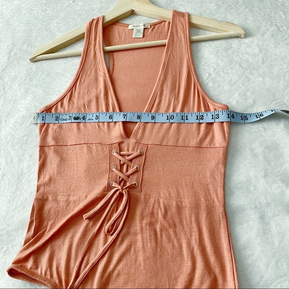 NWOT Soft & Stretch Lace Up Front Bodysuit - Picture 3 of 11